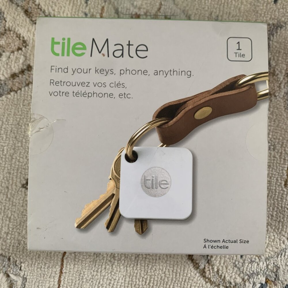 Tile Mate Find Your Keys Phone Bluetooth Tracking System White T5001 - Open Box